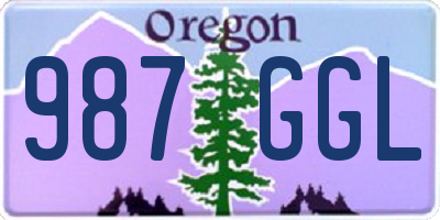 OR license plate 987GGL