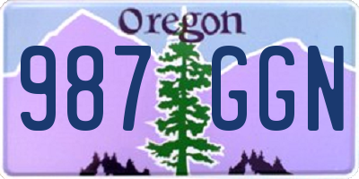 OR license plate 987GGN