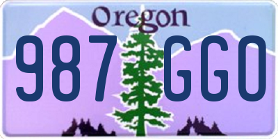 OR license plate 987GGO