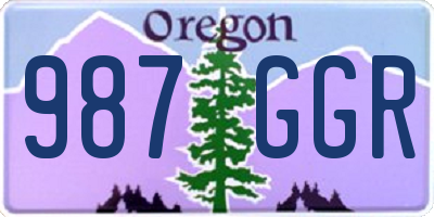 OR license plate 987GGR