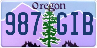 OR license plate 987GIB