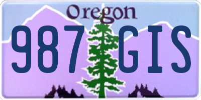 OR license plate 987GIS