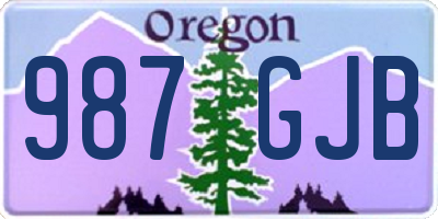 OR license plate 987GJB