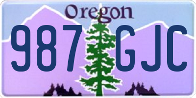 OR license plate 987GJC