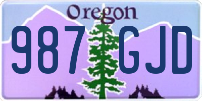 OR license plate 987GJD