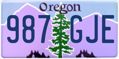 OR license plate 987GJE