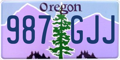 OR license plate 987GJJ