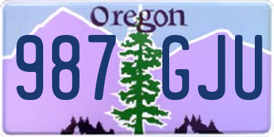 OR license plate 987GJU