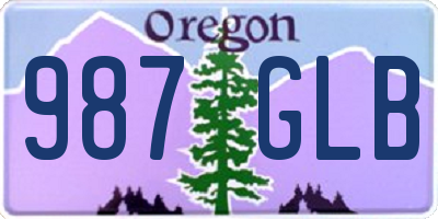 OR license plate 987GLB