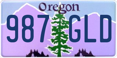 OR license plate 987GLD