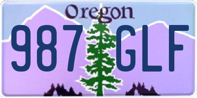 OR license plate 987GLF