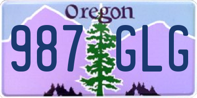 OR license plate 987GLG