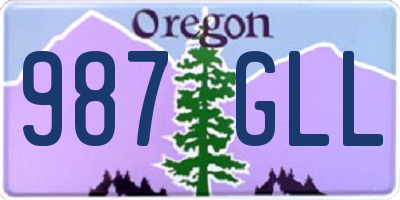 OR license plate 987GLL
