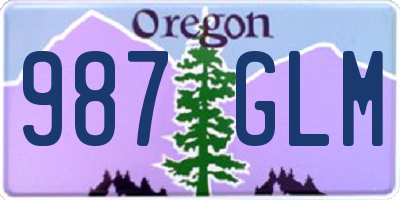 OR license plate 987GLM