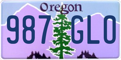 OR license plate 987GLO