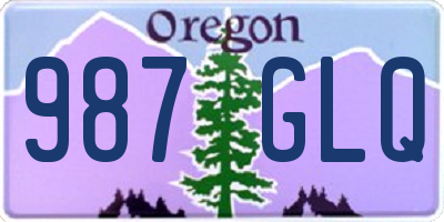 OR license plate 987GLQ