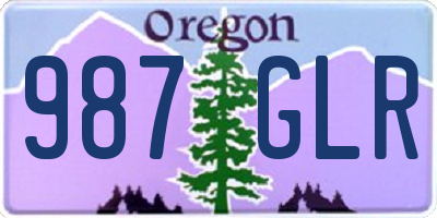 OR license plate 987GLR