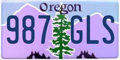 OR license plate 987GLS