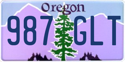 OR license plate 987GLT