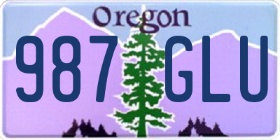 OR license plate 987GLU