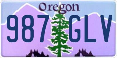 OR license plate 987GLV