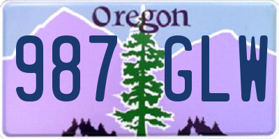 OR license plate 987GLW