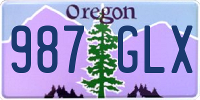 OR license plate 987GLX