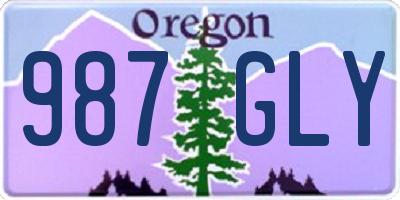 OR license plate 987GLY