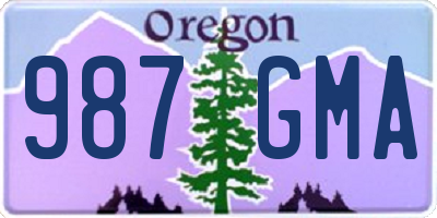 OR license plate 987GMA