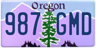 OR license plate 987GMD