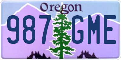 OR license plate 987GME