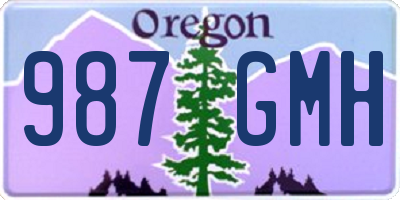 OR license plate 987GMH