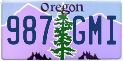 OR license plate 987GMI