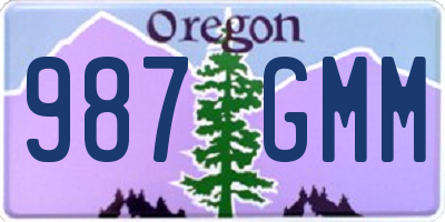 OR license plate 987GMM