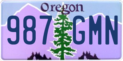 OR license plate 987GMN