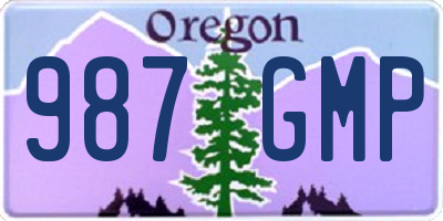 OR license plate 987GMP