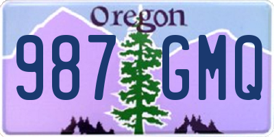 OR license plate 987GMQ