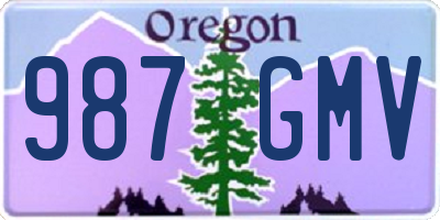 OR license plate 987GMV