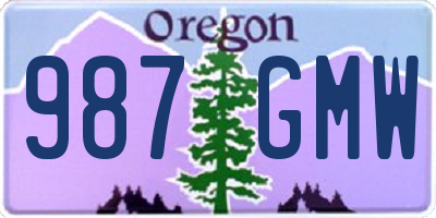 OR license plate 987GMW