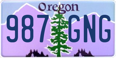 OR license plate 987GNG