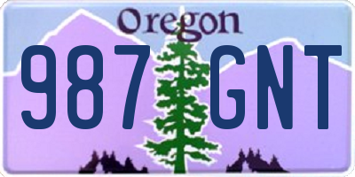 OR license plate 987GNT
