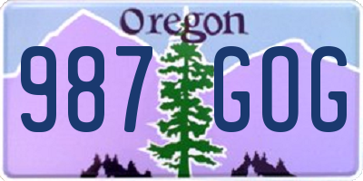 OR license plate 987GOG