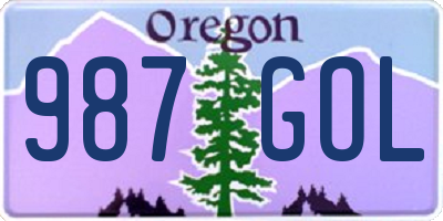 OR license plate 987GOL