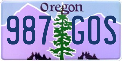 OR license plate 987GOS