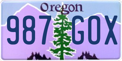 OR license plate 987GOX
