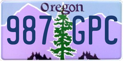 OR license plate 987GPC