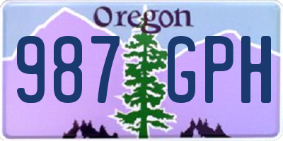 OR license plate 987GPH