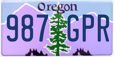 OR license plate 987GPR
