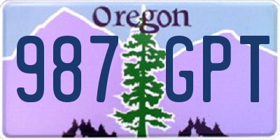 OR license plate 987GPT