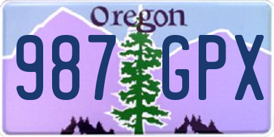 OR license plate 987GPX
